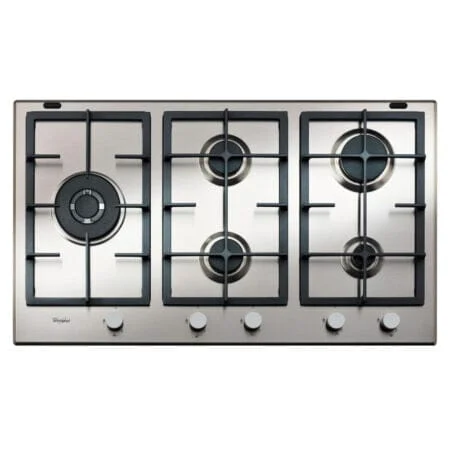 Whirlpool 90cm 5 Burner Gas Hob| Stainless Steel [GMA 9522/IX]