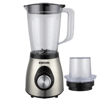 Bruhm 500W 2-in-1 Stainless Steel Jar Blender w/ Unbreakable Jar| 1.5L, Full Copper Motor [BBP-15500PSM]