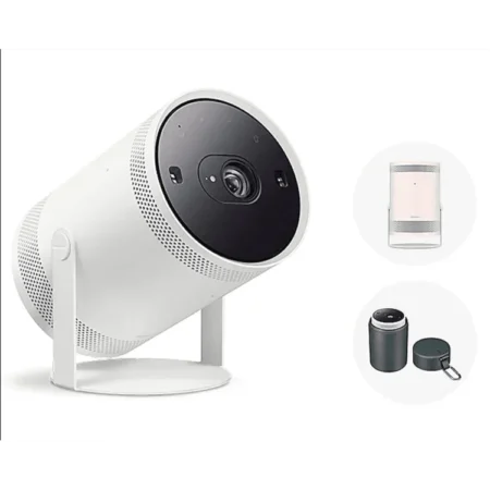 Samsung 30”-100” The Freestyle 4K-HDR Smart Portable Projector | Indoor/Outdoor Home Use, Big Screen Experience, 360 Sound [SP-LSP3BLAXZN]