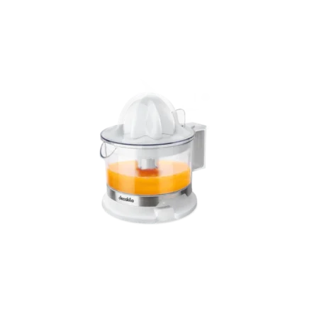 Decakila 0.5L Citrus Press| Dual-Purpose Cone (Small and Large Citrus), 5 Level adjustable Pulp Control, Transparent Dust Cover Lid, 2 Two Pulp Filters, Integrated Cord Wrap for Storage [KEJC006W]