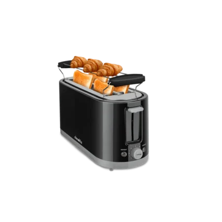 Decakila 1400W 4-Slice Toaster w/ 7 Bread Shade Settings| Cancel, Defrost & Reheat Functions [KETS011B]