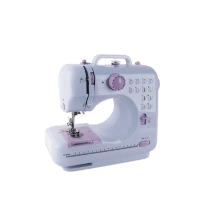 Decakila Mini Portable Multifunctional Electric Sewing Machine w/ 12 In-Stitches & Reverse Stitching| Small Sewing Machine w/ Dual-Speed, Built-in LED Light, Reverse Stitching and Foot Pedals, Suitable for beginners and Children (Purple) [KUTT031W]