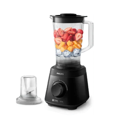 Philips 550W 3000 Series Daily Collection Blender w/ ProBlend Technology | 1.5L Working Capacity, Black, 2 Speeds + Pulse [HR2141/90]