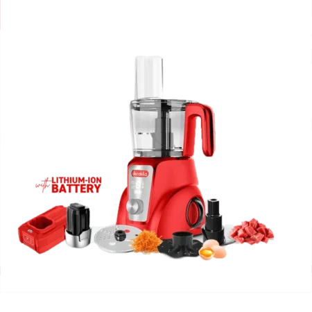 Decakila 250W 1.25L Cordless Rechargeable Food Processor w/ LED Display| Stainless steel blades, Chopping, Slicing, Cutting [KEMG027R]
