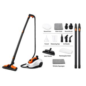 Decakila 1800W Powerful Multipurpose Steam Cleaner | 5.0Bar High-Pressure Steam Cleaner for Home & Car Use, 110°C High-Temperature Steam Cleaner for Carpets, Floor Steam Cleaner with Stainless Steel Inner Pot, 1.8L Tank [KEEN017W]
