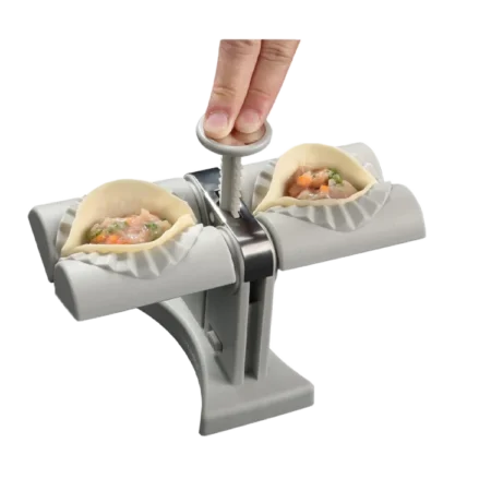 Decakila Home Press Type Automatic Dumpling Machine | Household Dumpling Maker Press, Fast Dumpling Maker Machine for Home, for Chinese Dumplings Ravioli Pies Dough Pastries, Can Make Two at Once, Double Head Dumpling MakerKitchen Restaurant [KMTT057W]