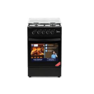 Midea 50×50 4 Burner Gas Cooker| Black Mirror [SP5055T082-B]