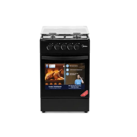 Midea 50×50 4 Burner Gas Cooker| Black Mirror [SP5055T082-B]