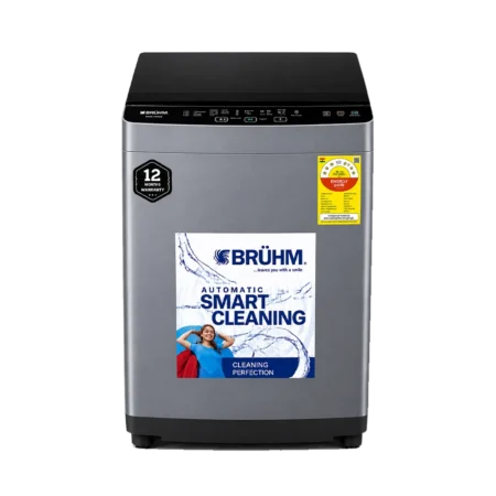 Bruhm 8kg Full Auto Top Load Washing Machine| Magic Cleaning Filter, Clean Tub Function & Child Lock, Rapid Wash, Power-off Memory, 24h Delay, Premium Design [BWA-080G]