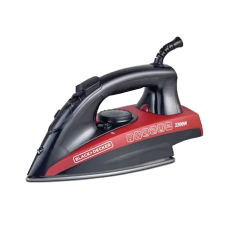 Black & Decker 2200W Steam Iron w/ Non-stick Soleplate| Self-Cleaning, Drip & Spritz Function, Quickly Removes Stubborn Creases [X2200-B5]