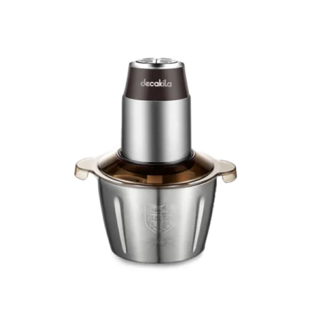 Decakila 2.5L 2-Speed Food Chopper w/ Stainless Steel Body| 350W, 4-Blade Stainless Steel Knife | Kitchen Grinder for Onion, Meat, Vegetables, Fruit | Touch Button w/ Pulse | Sharp Double Layer Blade | Pure Copper Motor [KEMG016M]