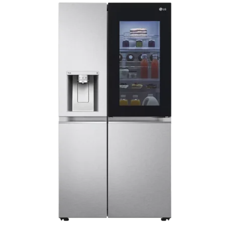 LG 668L InstaView™ Side by Side Refrigerator| Knock Twice, Modern & Elegant Design, Energy Efficient & Durable [GC-X257CSEW]