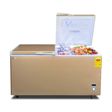 Nasco 545L 2-Star Double Door Chest Freezer| 525L Net Capacity Powerful Compressor, 100% CFC Free, 2 Storage Baskets, Gold [NAS-800FL-DD]