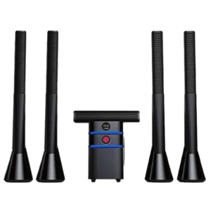 Asano 300W P.M.P.O Bluetooth Tower 5.1ch Home Theater Speaker System w/ Extra Bass Subwoofer  | Surround Sound, LED Display, FM, USB Drive, MP3, SD, Remote [TK-2027-5.1L]