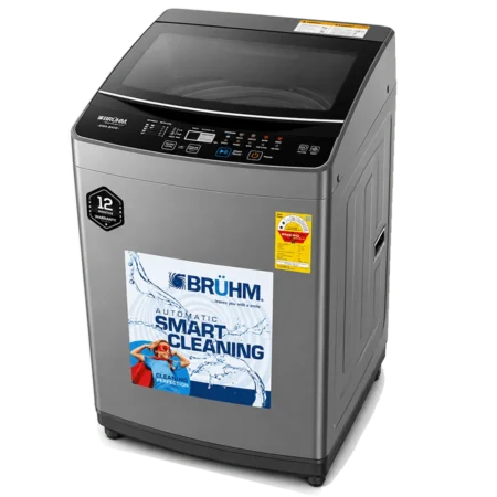 Bruhm 15kg Big Capacity Full Auto Top Load Washing Machine| Powerful Motor, Magic Cleaning Filter, Power-off Memory, Stainless Inner Tub, Child Lock, Premium Design, LED Display [BWA-150G]