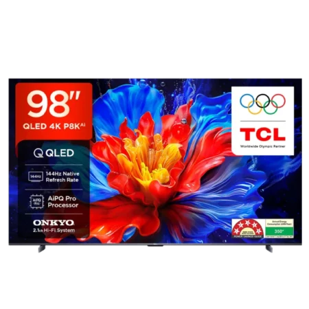 TCL 98" P8K QLED Google TV (2025) |144Hz Native Refresh Rate, Game Master, Superwide Gameview, Hands-free Voice Control [98P8K]