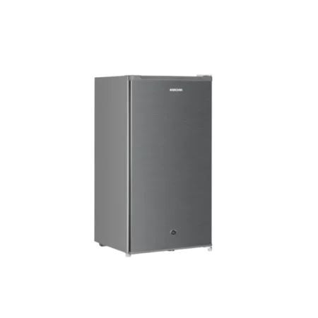 Bruhm 90L Table Top Refrigerator| Adjustable Feet, Lock & Key, Interior Light, Prebble Grey [BFS-100MD]