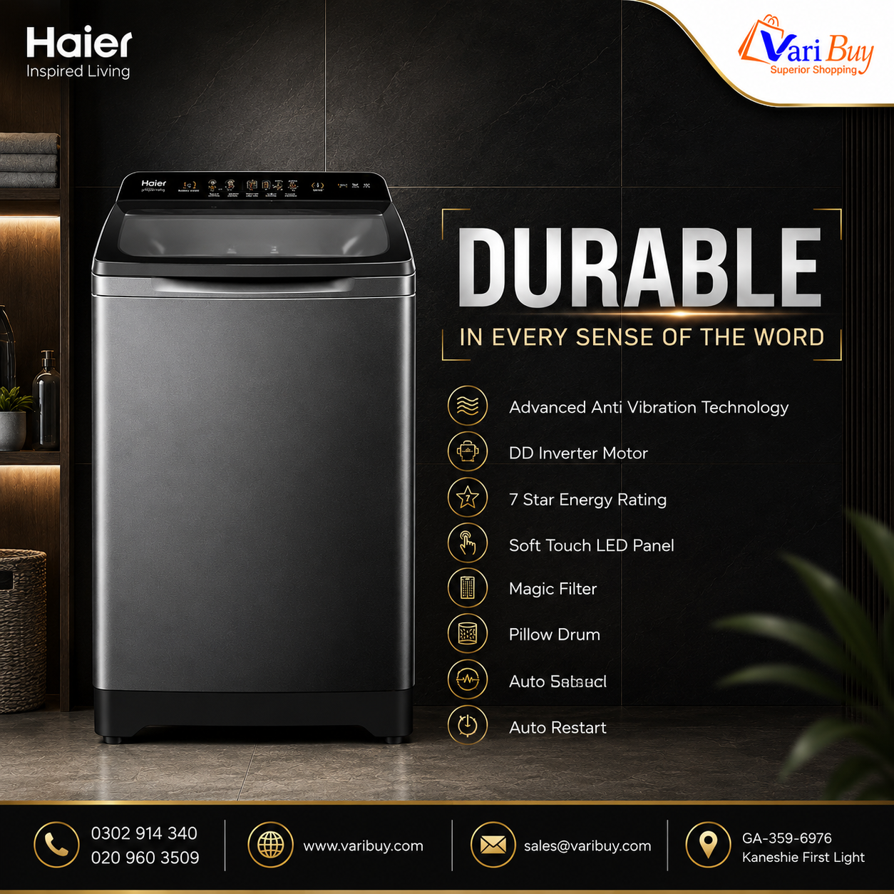 HWM-100-B1678ES8 WASHING MACHINE.