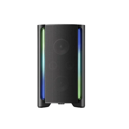 TCL 220W Rechargeable Sound Tower| Powerful Sound Party Speaker, 5 Preset Dynamic Light Show, Bluetooth, High-fidelity Deep Bass, 12h Long Battery Life, IPX4 Anti-Splash, Mic & Guitar Support [TP200K]