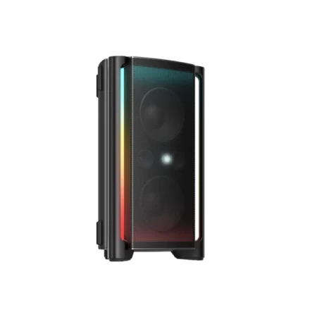 TCL 340W Rechargeable Sound Tower| Powerful Sound Party Speaker, 8 Preset Dynamic Light Show, Bluetooth, High-fidelity Deep Bass, 18h Long Battery Life, IPX4 Anti-Splash, Mic & Guitar Support [TP300K]