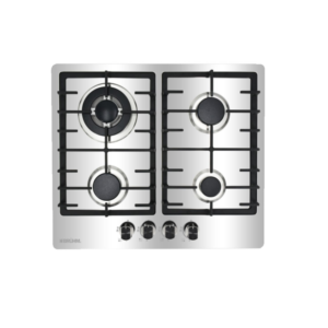 Bruhm 60cm 4 Burner Stainless Steel Gas Hob| Modern Design, Precision Cooking, Effortless Ignition, Flame Failure Device, Cast-iron Pan Supports [BGH-6640FI]