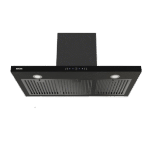 Bruhm 90cm T-Shape Cooker Hood w/ 3-Speed Touch Sensor Control| Matt-Black, Baffle Filters,  Bright LED Lights [BHT-90FB]