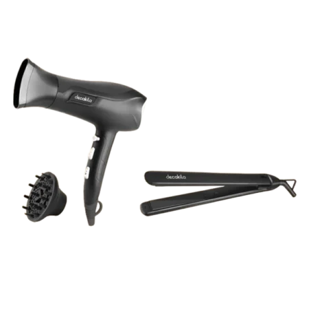 Decakila Hair Styler Set| Hair Dryer & Hair Straightener Set, 1800-2200W Hair Dryer with Concentrator, Negative Ionic Function [KEHS041B]