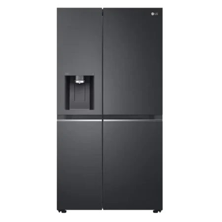 LG 674L Side-by-Side Fridge with UVnano® Water Dispenser in Matte Black Finish| Inverter Linear Compressor, Hygiene FRESH+™, ThinQ [GC-L257KLKW]