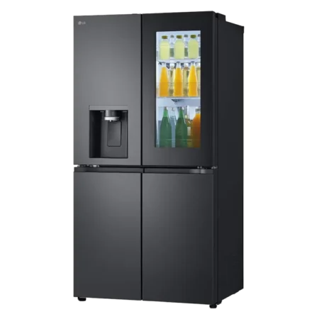 LG 671L Black Glass InstaView French Door Refrigerator| Knock Twice, Essence Black Steel [GC-X24FFCAB]