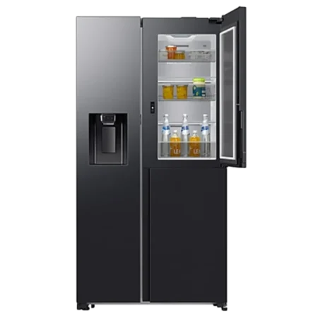 Samsung 627L 4-Star Frostless Side-by-Side Refrigerator w/ Non-plumbed Water and Ice Dispenser| 609L Net Capacity, Digital Inverter Compressor, All-around Cooling, Power Cool / Power Freeze [RS80F65G4FGH]