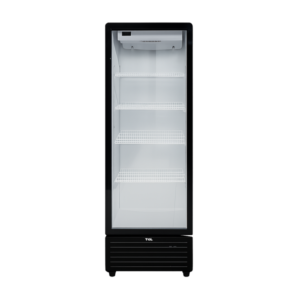 TCL 325L Commercial Beverage Refrigerator| Ventilated Cooling System, Tempered Glass Door, Steel Wire Shelves, Lock & Key, Front Air Blowing  [F305SCB]