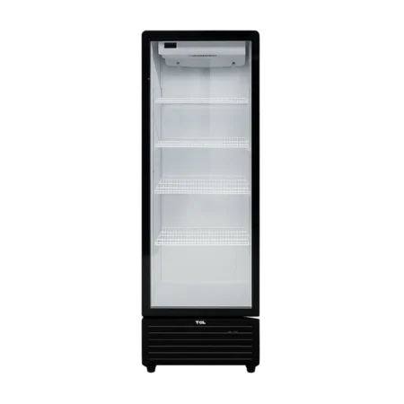 TCL 325L Commercial Beverage Refrigerator| Ventilated Cooling System, Tempered Glass Door, Steel Wire Shelves, Lock & Key, Front Air Blowing  [F305SCB]