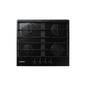 Samsung 60cm 4 Burner Gas Hob| 4 Plate Gas Cooktop, Powerful Heat, Black Glass [NA64N7100AB/SG]