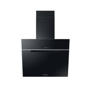 Samsung 90cm Angled Cooker Hood w/ Auto Connectivity Function| Aluminium Filter, Black Glass [NK36C7070WB/UR]