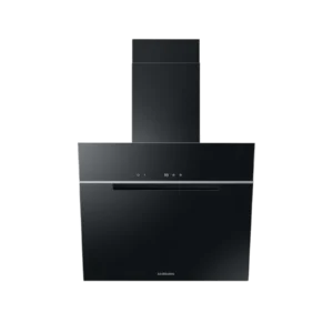 Samsung 60cm Angled Cooker Hood w/ Auto Connectivity Function| Aluminium Filter, Black Glass [NK24C7070WB/UR]