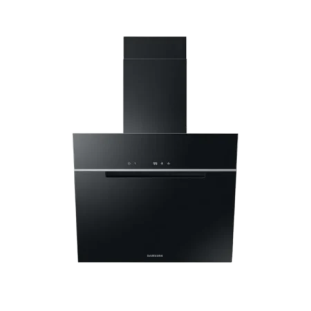 Samsung 90cm Angled Cooker Hood w/ Auto Connectivity Function| Aluminium Filter, Black Glass [NK36C7070WB/UR]