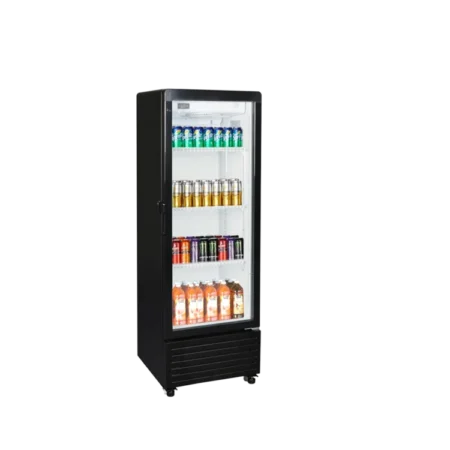 TCL 225L Commercial Beverage Refrigerator| 217L Net Capacity, Ventilated Cooling System, Tempered Glass Door, Steel Wire Shelves, Lock & Key, Front Air Blowing  [F215SCB]