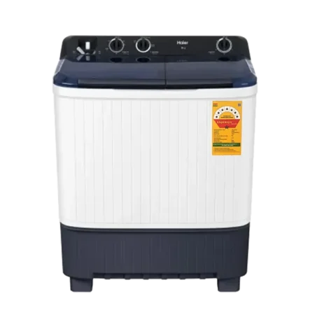 Haier 10kg 7-Star Twin Tub Washing Machine | Stainless Steel Spin Tub, Air Dry Function, Shower Rinse, Soak Wash, Rat Guard Base Plate [HTW100-M1217]