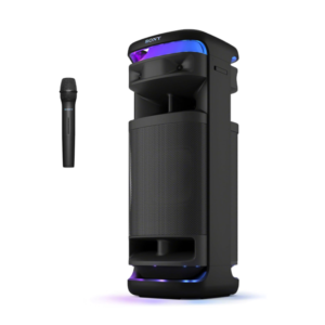 Sony 1000W ULT TOWER 10 Party Speaker with Wireless Mic | ULT POWER SOUND and 360° Party Light, Massive Base, Karaoke and Guitar, Splashproof Top Panel [SRS-ULT1000/CAF1]
