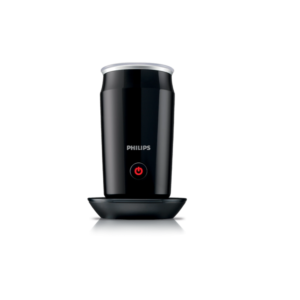 Philips 120mL Milk Twister w/ 360° Cordless Base | Velvety Milk Foam for Hot & Cold Coffee Recipes, Hot & Cold Milk Frother for 2 Cappuccinos, Magnetic Whisking for Ultimate Foam Fineness, Non-Stick Coating, Black [CA6500]