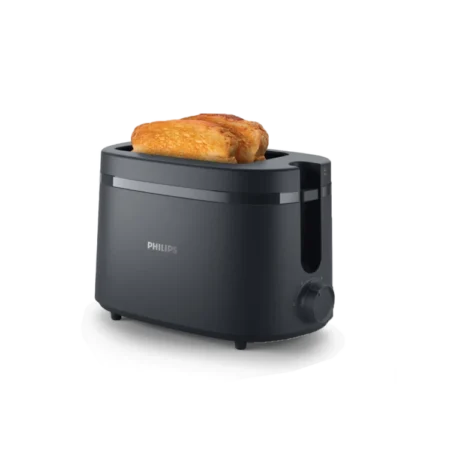 Philips 650W 2-Slice Toaster| 1000 Series Toaster, 6 Adjustable Browning Levels, Automatic Shut-Off, Instant Stop Button, Removable Crumb Tray, Cord Storage, Charcoal Grey [HD2510/90]