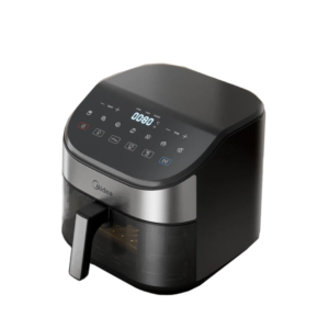 Midea 6L 2250W Air Fryer w/ LED Digital Display| WideMax Base, HeatXpress Technology, Oil Free, Fast Air Technology, Dual Cyclon, Energy Saving, 100% Crispy [MF-CY55WK]