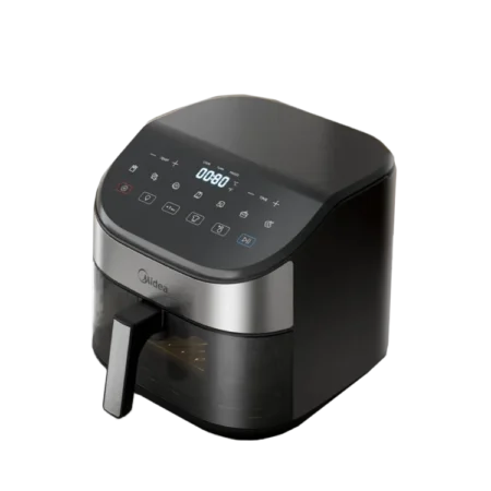 Midea 6L 2250W Air Fryer w/ LED Digital Display| WideMax Base, HeatXpress Technology, Oil Free, Fast Air Technology, Dual Cyclon, Energy Saving, 100% Crispy [MF-CY55WK]