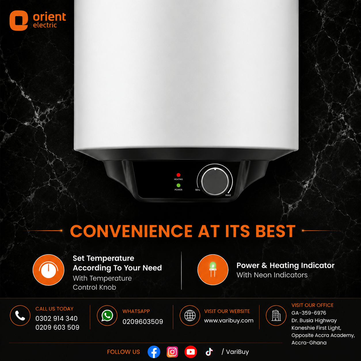 Orient 6L Maverick 5-Star Polymer Coated Tank Water Heater w/ Enhanced Safety| 2000W, Rust-Resistant & Splash-Proof, Advanced Whirlflow Technology, Energy Efficient, Sleek Design, Redefined Tank Durability, 10% Longer Heat Retention - Image 5
