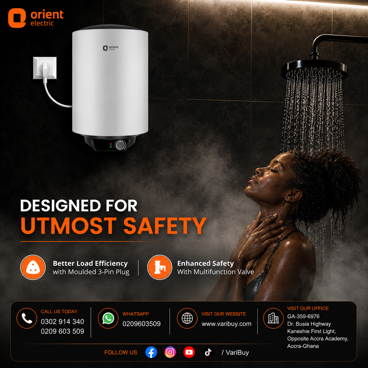 Orient 6L Maverick 5-Star Polymer Coated Tank Water Heater w/ Enhanced Safety| 2000W, Rust-Resistant & Splash-Proof, Advanced Whirlflow Technology, Energy Efficient, Sleek Design, Redefined Tank Durability, 10% Longer Heat Retention - Image 7