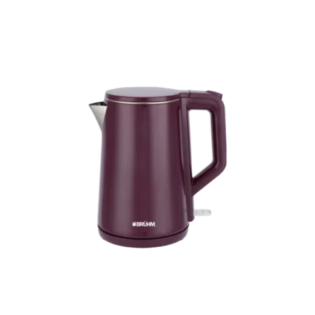 Bruhm 1.5L Cordless Jug-Kettle| 1850-2200W, Double Layer Body, Fast Heat System, Wine Red [BKN-15DWR]