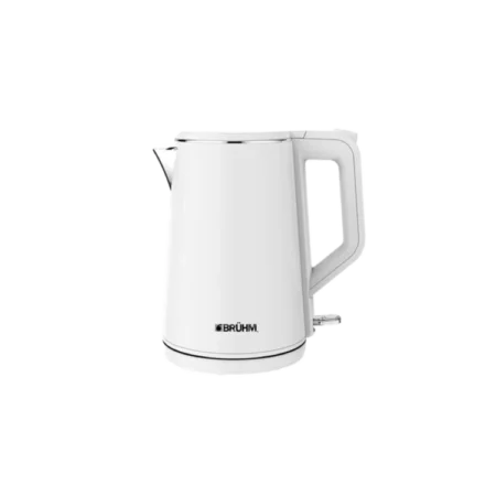 Bruhm 1.5L Cordless Jug-Kettle| 1850-2200W, Double Layer Body, Fast Heat System, White [BKN-15DWT]