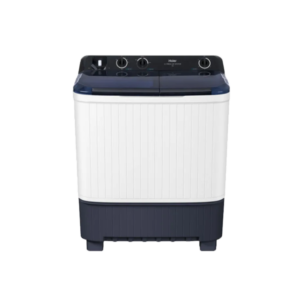 Haier 7kg 7-Star Twin Tub Washing Machine | Stainless Steel Spin Tub, Air Dry Function, Shower Rinse, Soak Wash, Rat Guard Base Plate [HTW100-M1217]