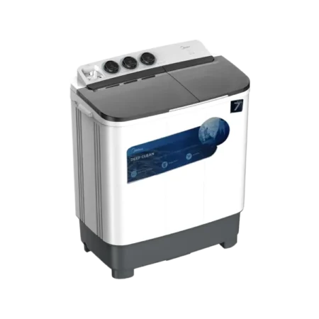 Midea 7kg Twin Tub Washing Machine Tub Washer With Dual Pulsator| Big Knob, Anti Rust [MT100W70/WG]