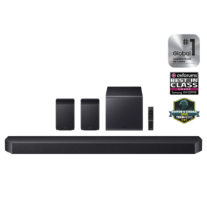 Samsung 750W True 11.1.4 Ch Full Surround Q-Series Soundbar w/ Wireless Subwoofer & Rear Speaker (2025)| Wireless Dolby Atmos, Q-Symphony, Game Mode Pro, Adaptive Sound, Alexa Built-in, Works with Google [Q990F]